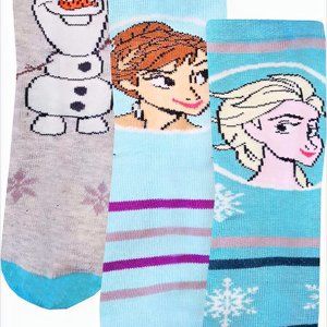 Disney Frozen 2 Assorted 6 Pack Girls Elsa, Anna & Olaf Official Character Socks